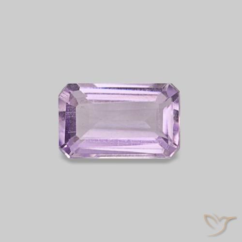 Ametista naturale viola da 0,28 ct, taglio smeraldo, VS
