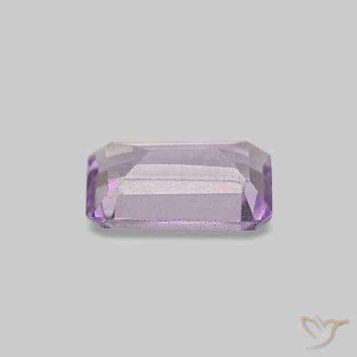 Ametista naturale viola da 0,28 ct, taglio smeraldo, VS
