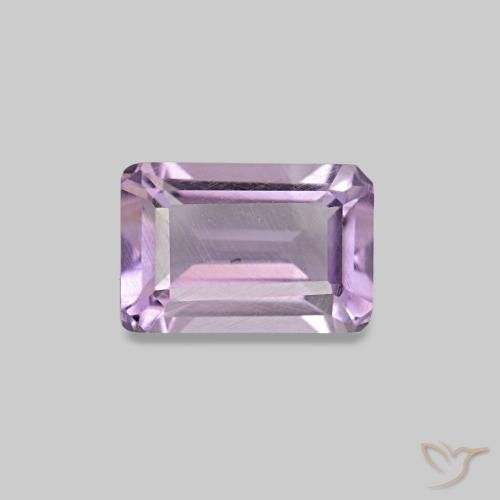 Ametista Viola medio naturale da 0.60 ct, Taglio smeraldo, VS
