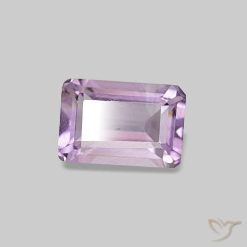 Ametista Viola medio naturale da 0.60 ct, Taglio smeraldo, VS