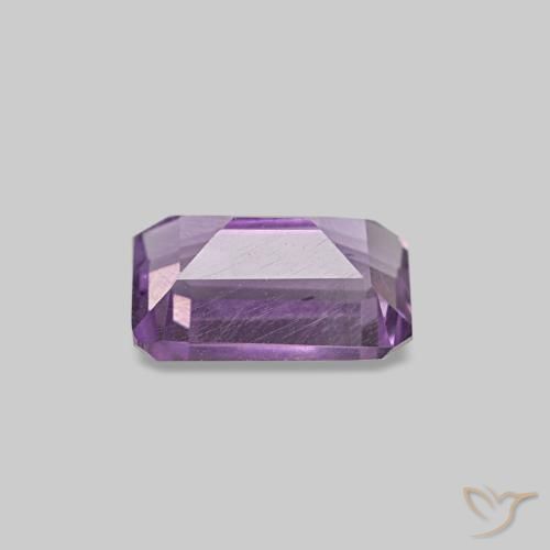 Ametista Viola medio naturale da 0.60 ct, Taglio smeraldo, VS