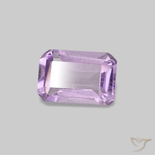 Ametista Viola medio naturale da 0.53 ct, Taglio smeraldo, VS