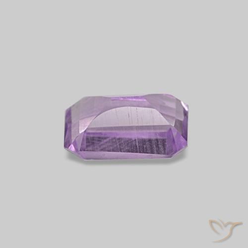 Ametista Viola medio naturale da 0.53 ct, Taglio smeraldo, VS