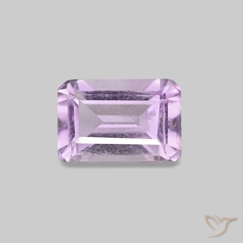 Ametista Viola medio naturale da 0.55 ct, Taglio smeraldo, VS