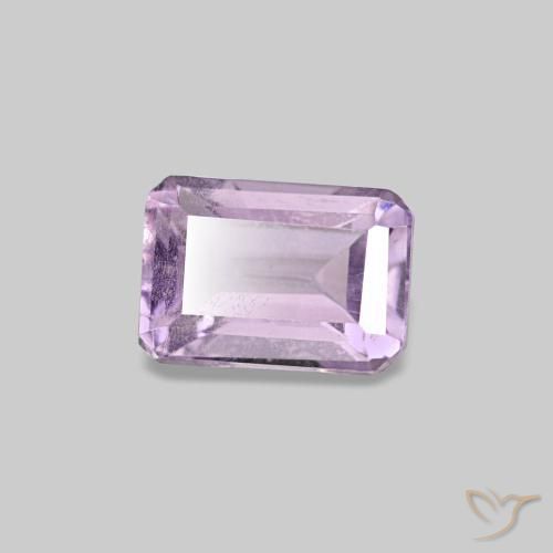 Ametista naturale viola da 0,57 ct, taglio smeraldo, VS
