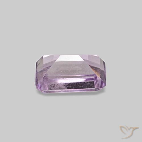 Ametista naturale viola da 0,57 ct, taglio smeraldo, VS