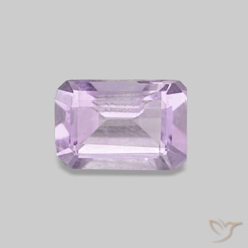 Ametista naturale viola da 0,51 ct, taglio smeraldo, VS