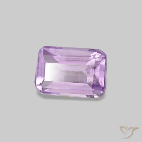 Ametista naturale viola da 0,50 ct, taglio smeraldo, VS