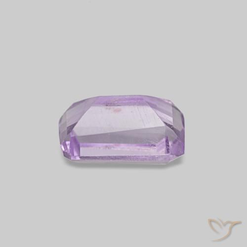 Ametista naturale viola da 0,50 ct, taglio smeraldo, VS