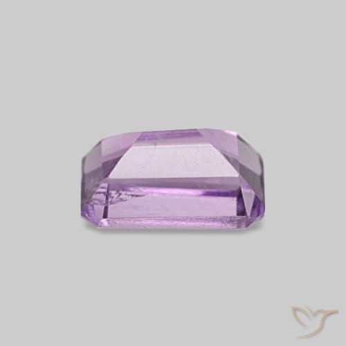 Ametista naturale viola da 0,58 ct, taglio smeraldo, VS