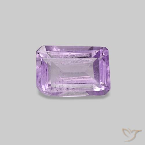 Ametista naturale viola da 0,49 ct, taglio smeraldo, VS-SI