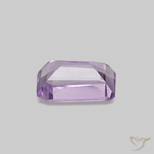 Ametista naturale viola da 0,49 ct, taglio smeraldo, VS-SI