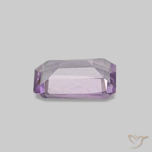Ametista naturale viola da 0,48 ct, taglio smeraldo, VS-SI