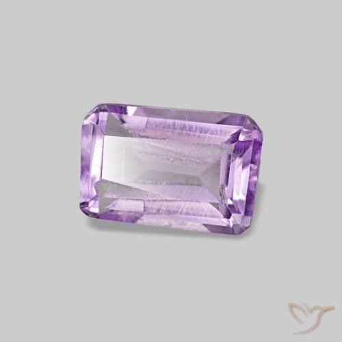 Ametista naturale viola da 0,44 ct, taglio smeraldo, SI