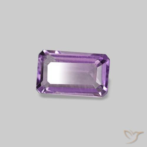 Ametista naturale viola da 0,29 ct, taglio smeraldo, VS-SI