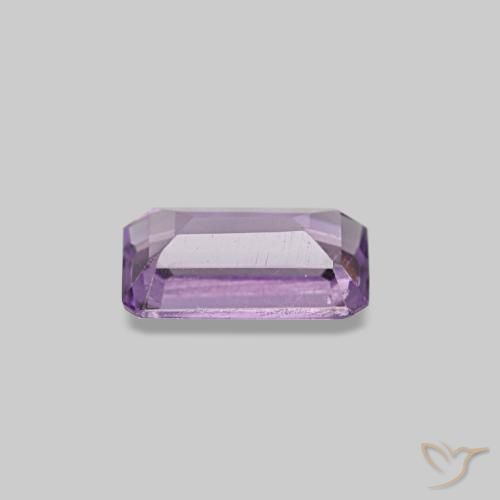 Ametista naturale viola da 0,29 ct, taglio smeraldo, VS-SI