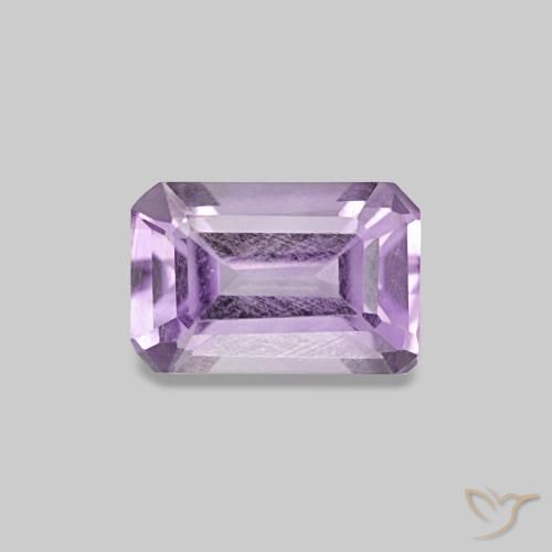 0.57ct Viola chiaro Ametista, Taglio smeraldo, VS