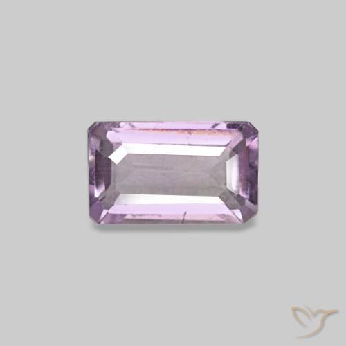Ametista naturale viola da 0,29 ct, taglio smeraldo, VS-SI