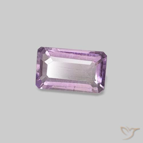 Ametista naturale viola da 0,29 ct, taglio smeraldo, VS-SI