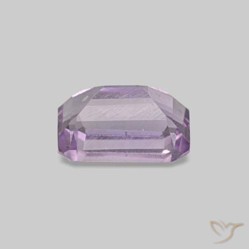 Ametista naturale viola da 0,60 ct, taglio smeraldo, VS