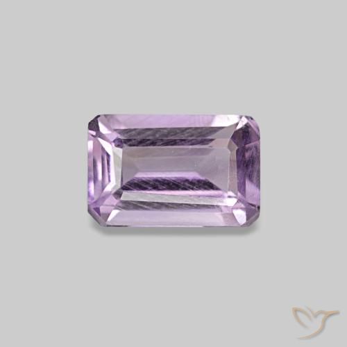 Ametista Medium Light-Violet naturale da 0.51 ct, Taglio smeraldo, VS