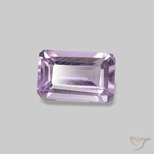 Ametista Medium Light-Violet naturale da 0.51 ct, Taglio smeraldo, VS