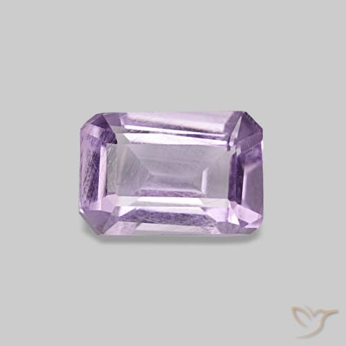 Ametista naturale viola da 0,49 ct, taglio smeraldo, VS