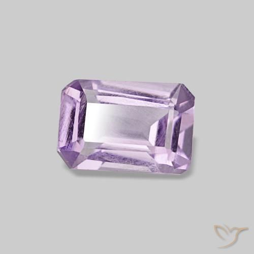 Ametista naturale viola da 0,49 ct, taglio smeraldo, VS