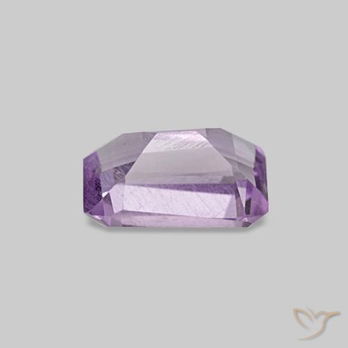 Ametista naturale viola da 0,49 ct, taglio smeraldo, VS