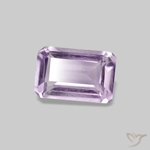 Ametista Medium Light-Violet naturale da 0.52 ct, Taglio smeraldo, VS
