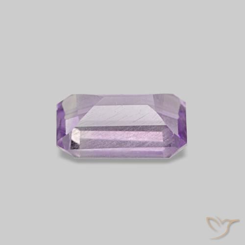 Ametista Medium Light-Violet naturale da 0.52 ct, Taglio smeraldo, VS