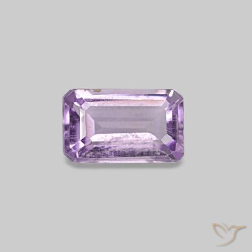 Ametista naturale viola da 0,30 ct, taglio smeraldo, VS