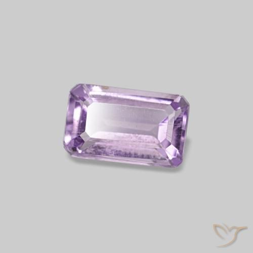 Ametista naturale viola da 0,30 ct, taglio smeraldo, VS