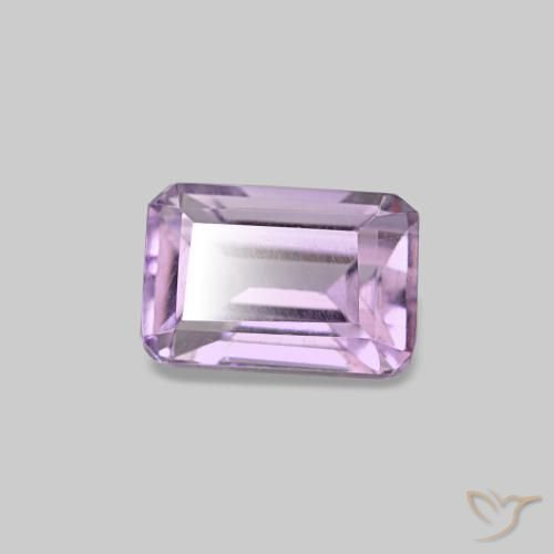 Ametista naturale viola da 0,62 ct, taglio smeraldo, VS