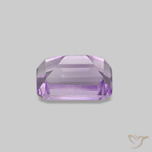 Ametista naturale viola da 0,62 ct, taglio smeraldo, VS