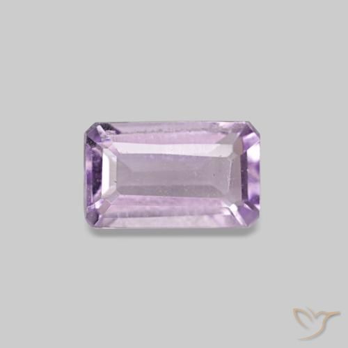 Ametista naturale viola da 0,28 ct, taglio smeraldo, VS-SI