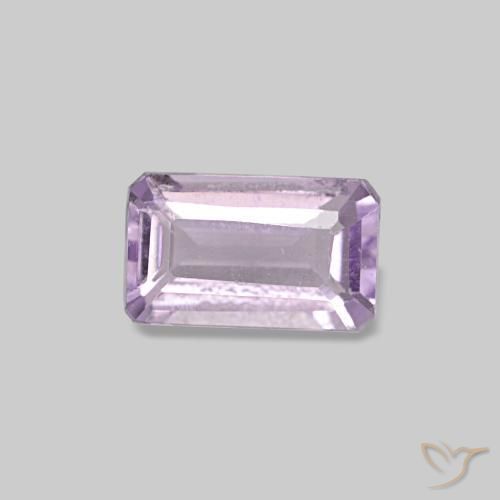 Ametista naturale viola da 0,28 ct, taglio smeraldo, VS-SI