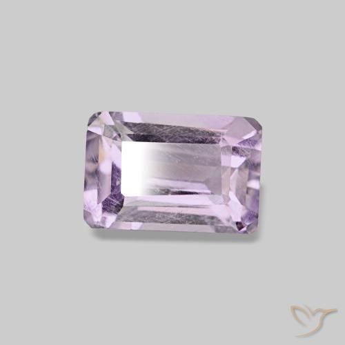 Ametista naturale viola da 0,66 ct, taglio smeraldo, VS-SI