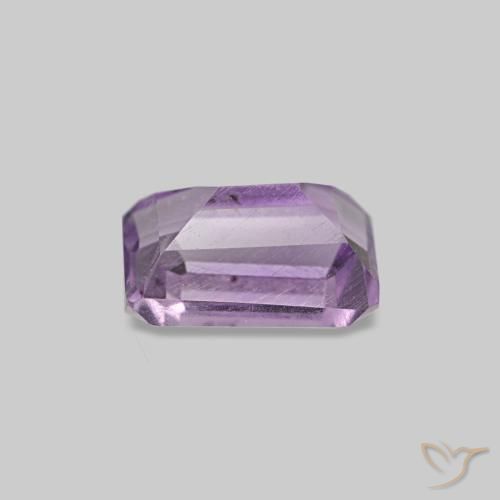 Ametista naturale viola da 0,66 ct, taglio smeraldo, VS-SI