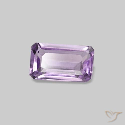 Ametista naturale viola da 0,24 ct, taglio smeraldo, VS-SI