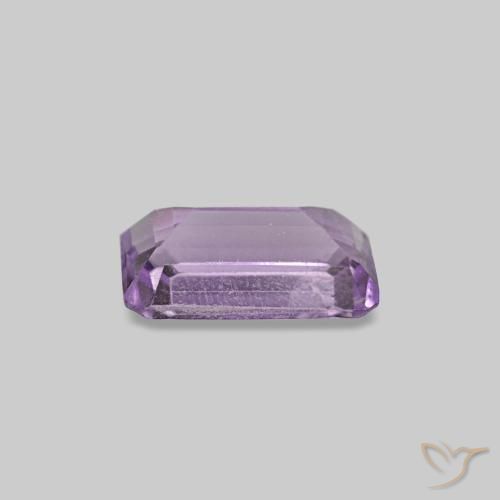 Ametista naturale viola da 0,24 ct, taglio smeraldo, VS-SI