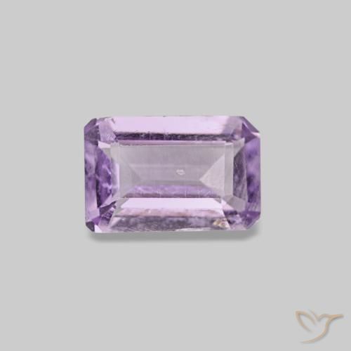 Ametista naturale viola da 0,46 ct, taglio smeraldo, VS-SI