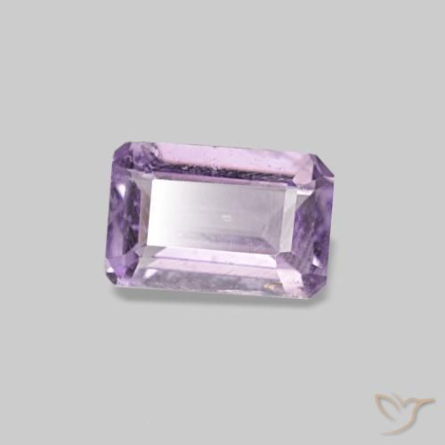 Ametista naturale viola da 0,46 ct, taglio smeraldo, VS-SI
