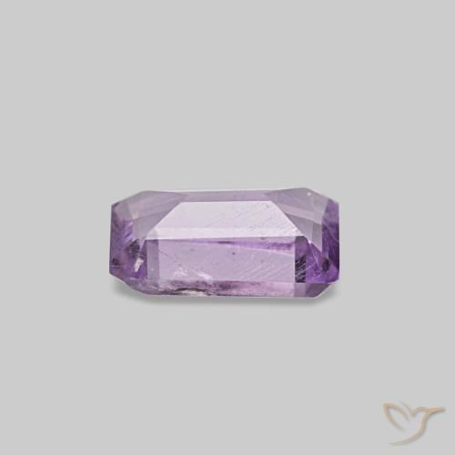 Ametista naturale viola da 0,46 ct, taglio smeraldo, VS-SI