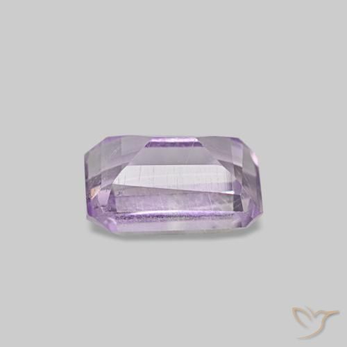 Ametista naturale viola da 0,63 ct, taglio smeraldo, VS-SI