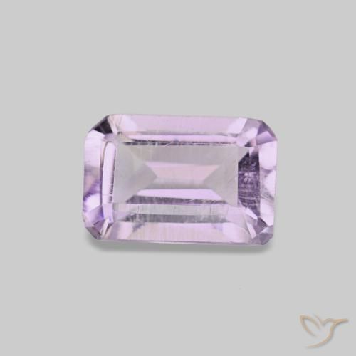 Ametista naturale viola da 0,51 ct, taglio smeraldo, VS