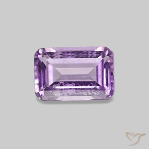 Ametista Viola scuro naturale da 0.54 ct, Taglio smeraldo, VS