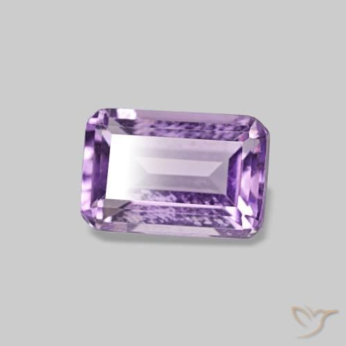 Ametista Viola scuro naturale da 0.54 ct, Taglio smeraldo, VS