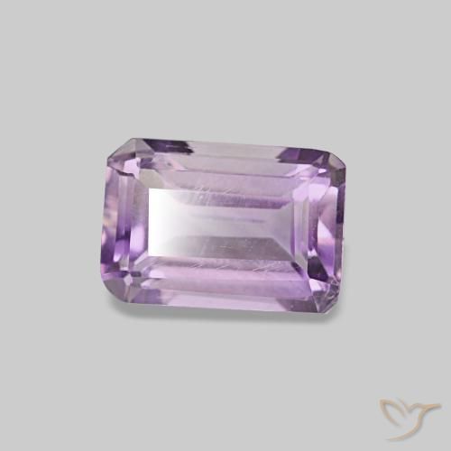 Ametista naturale viola da 0,58 ct, taglio smeraldo, VS