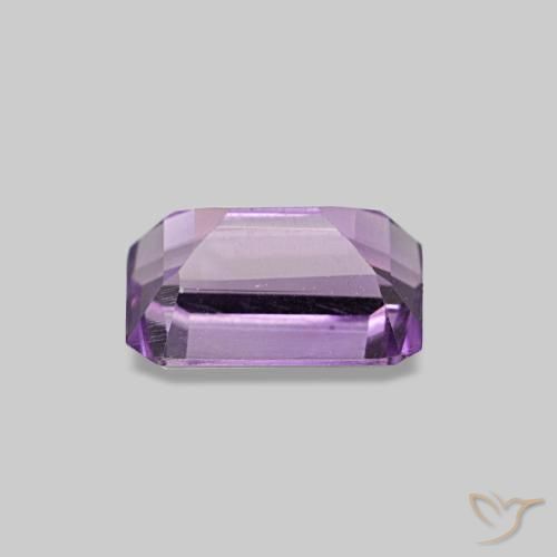 Ametista naturale viola da 0,58 ct, taglio smeraldo, VS
